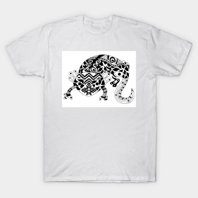 light axolotl frog ecopop T-Shirt by jorge_lebeau